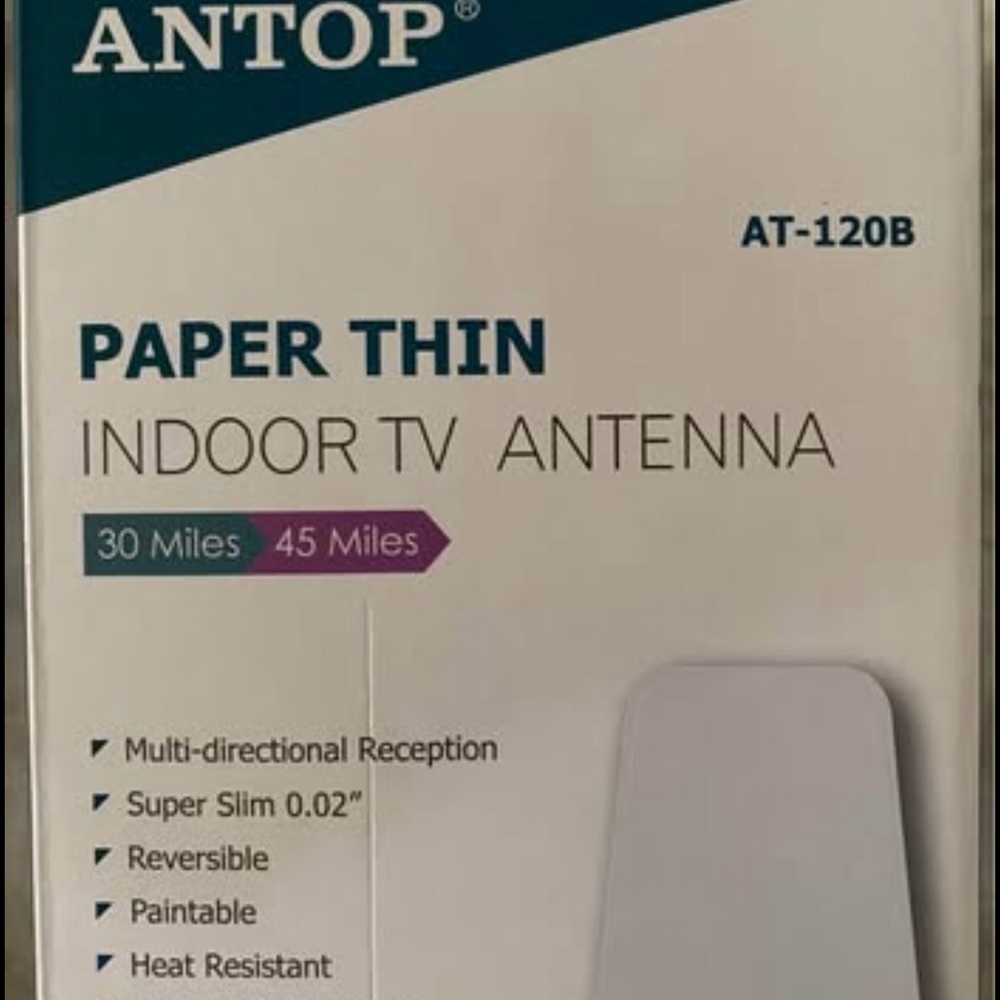 ANTOP Set of 2 Paper thin Indoor TV Antenna NEW Great Range 4G LTE - Picture 4 of 9